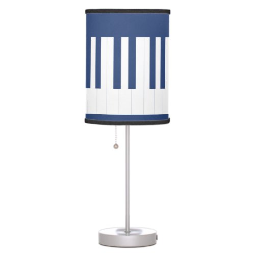 Piano Keyboard Keys Musical Instrument Blue White Table Lamp