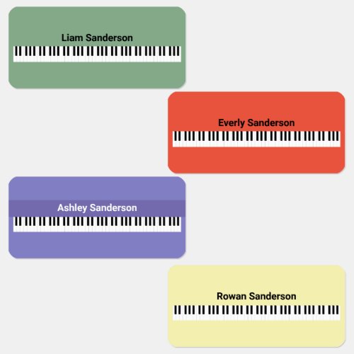 Piano Keyboard Keys Name Labelling Music School Kids Labels