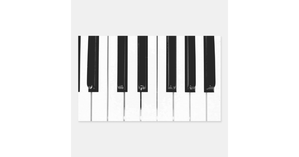 Piano Keyboard Keys Rectangular Sticker | Zazzle.com