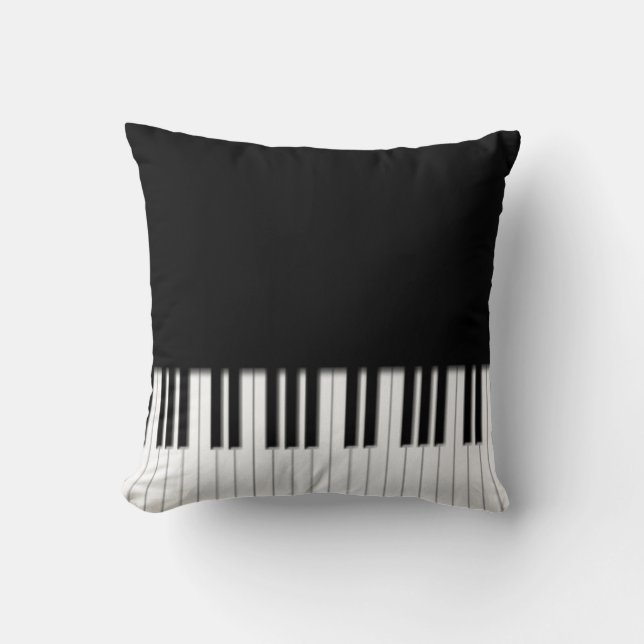 Piano Keyboard Keys Throw Pillow (Front)