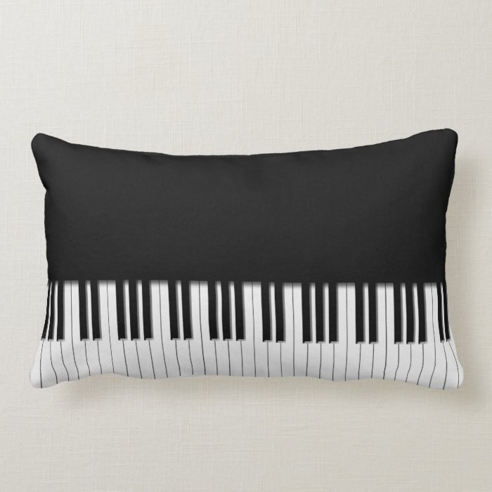 Piano Keyboard Keys Throw Pillows