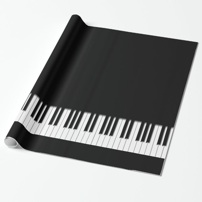 Piano Keyboard Keys Wrapping Paper (Unrolled)