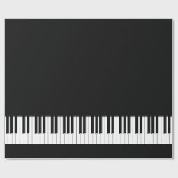 Piano Keyboard Keys Wrapping Paper | Zazzle