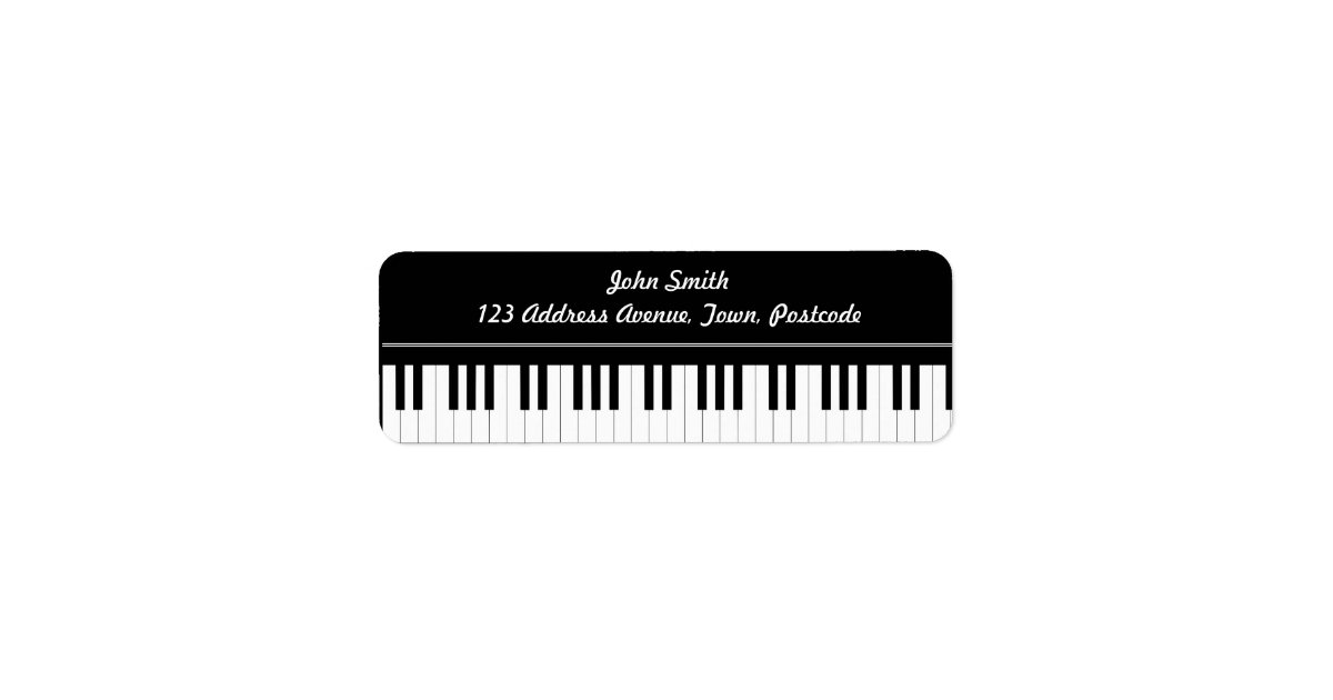 Piano keyboard label | Zazzle