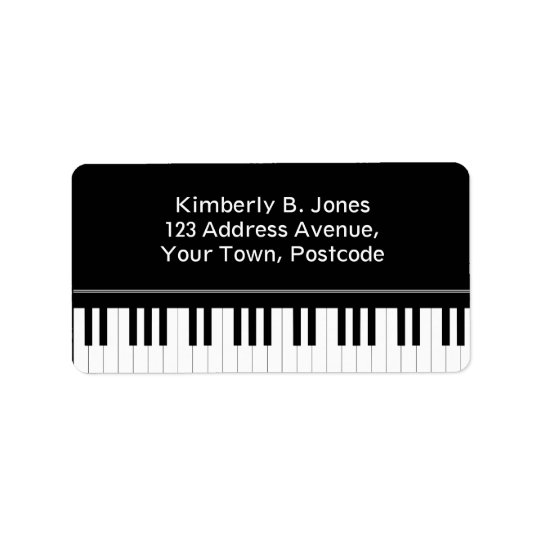 Piano keyboard label | Zazzle.com