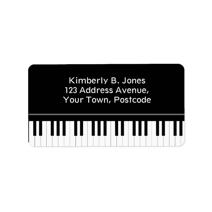 Piano keyboard label | Zazzle.com