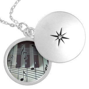 Piano Keyboard Locket Necklace
