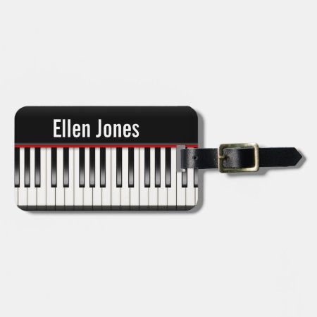 Piano Keyboard Luggage Tag