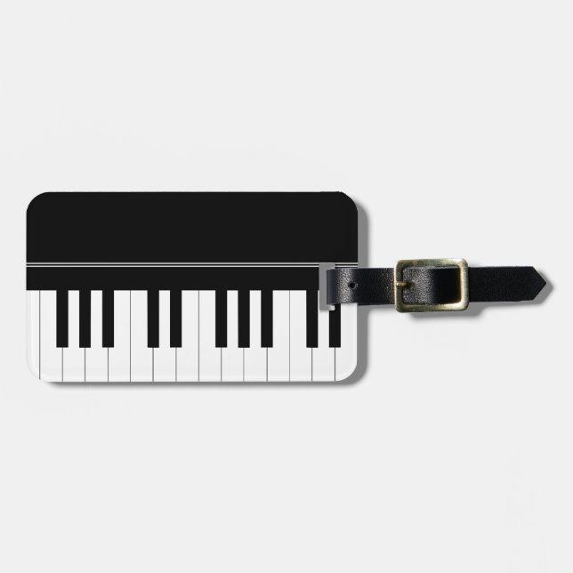 Piano keyboard luggage tag (Front Horizontal)
