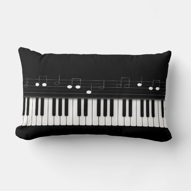 Piano keyboard lumbar pillow (Front)