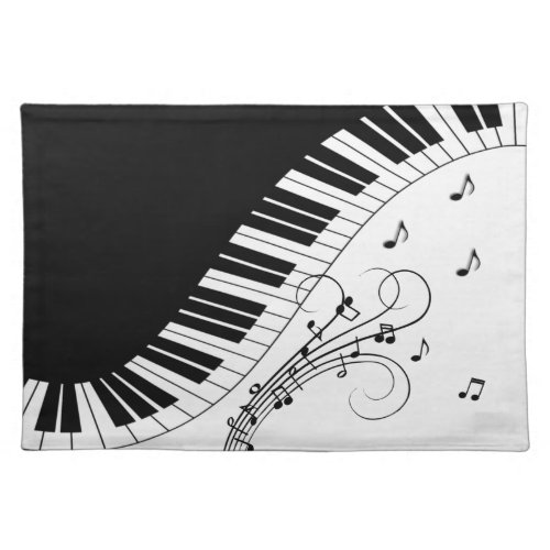 Piano Keyboard Music Design Cloth Placemat