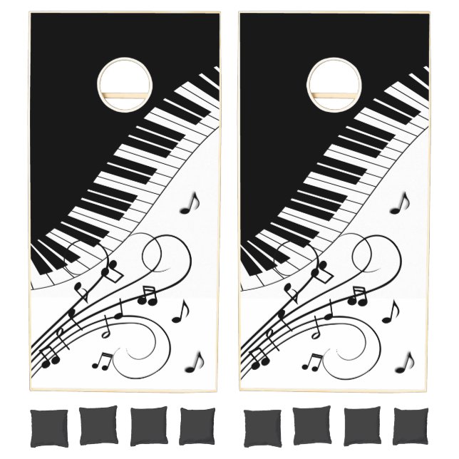 Piano Keyboard Music Design Cornhole Set (Set)