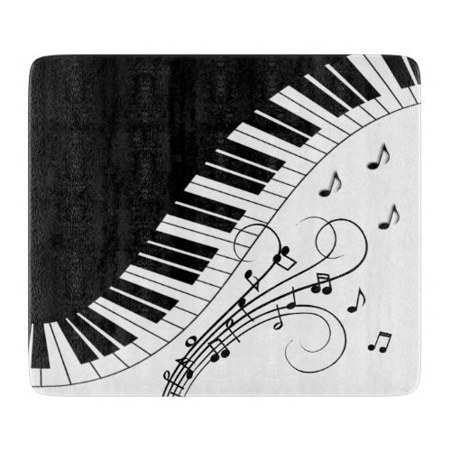 Piano Keyboard Music Design Cutting Board