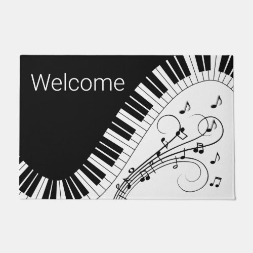 Piano Keyboard Music Design Doormat