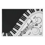 Piano Keyboard Music Design   Faux Canvas Print at Zazzle