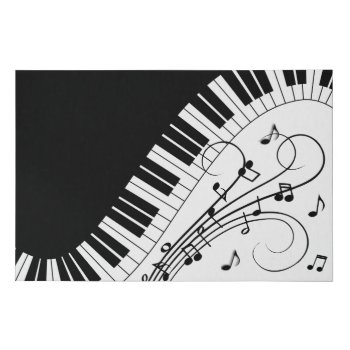 Piano Keyboard Music Design   Faux Canvas Print by LwoodMusic at Zazzle