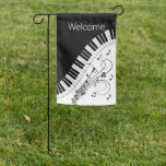 Piano Keyboard Music Design Garden Flag at Zazzle