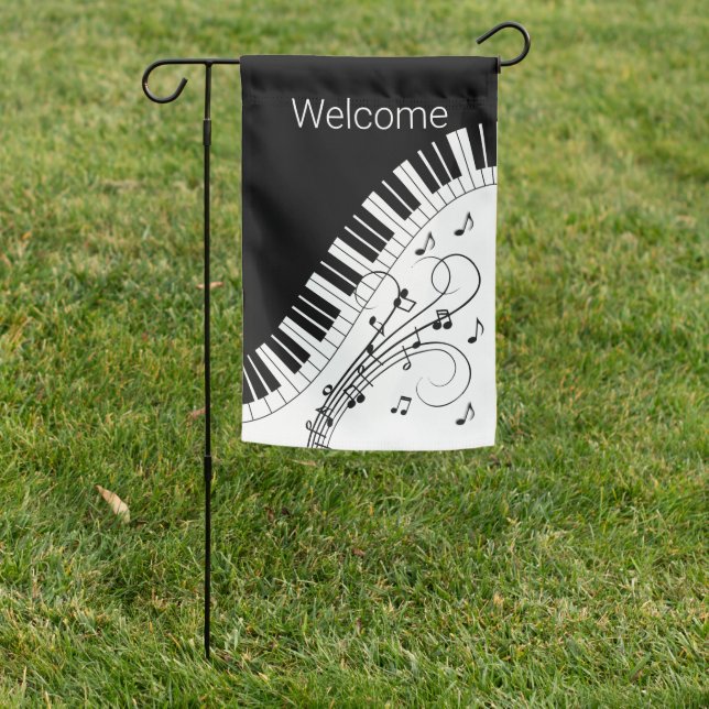 Piano Keyboard Music Design Garden Flag (In SItu)