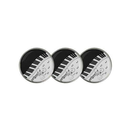 Piano Keyboard Music Design Golf Ball Marker