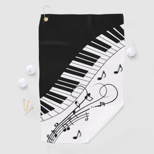 Piano Keyboard Music Design Golf Towel