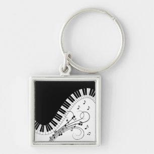 Piano Keyboard Music Design   Keychain
