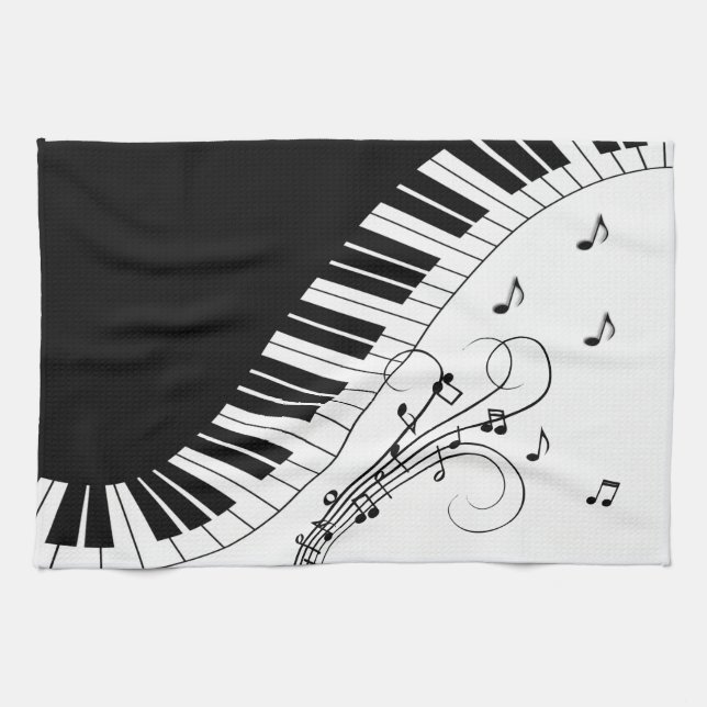 Piano Keyboard Music Design Kitchen Towel (Horizontal)