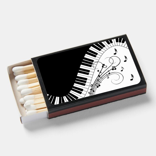 Piano Keyboard Music Design Matchboxes (Front Open)