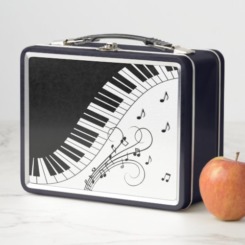 Piano Keyboard Music Design Metal Lunch Box