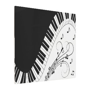 Piano Keyboard Music Design   Metal Print