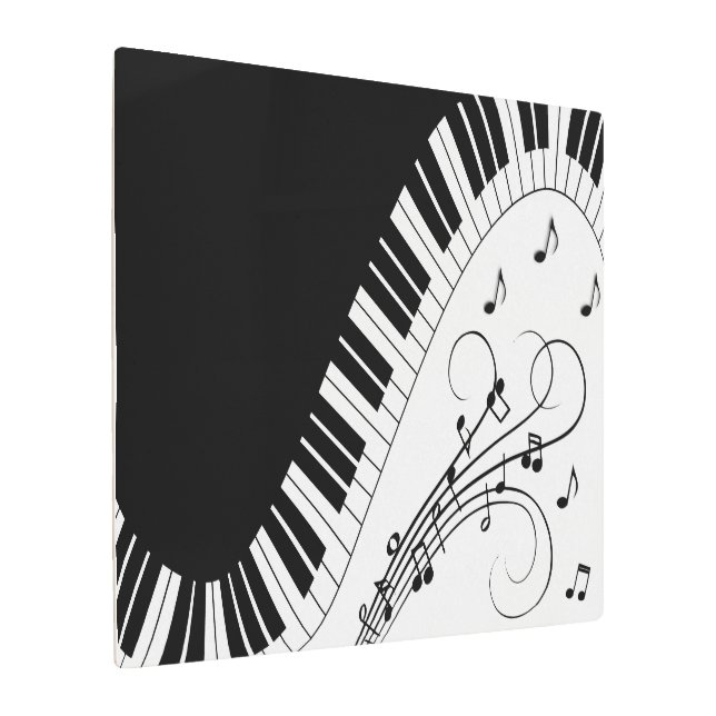 Piano Keyboard Music Design   Metal Print (Angled)