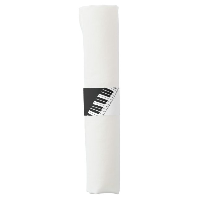 Piano Keyboard Music Design Napkin Bands (Front)