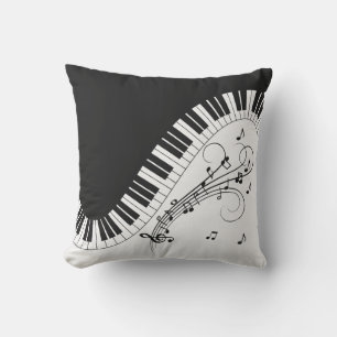 Piano Keyboard Music Design Outdoor Pillow