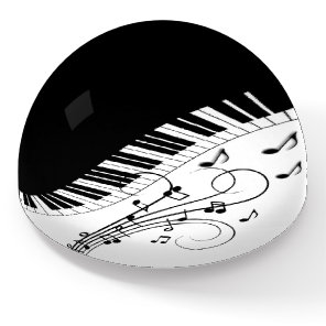 Piano Keyboard Music Design Paperweight