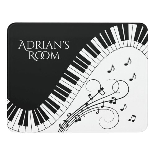 Piano Keyboard Music Design Personal  Door Sign
