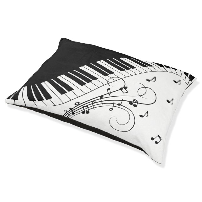 Piano Keyboard Music Design Pet Bed (Angled)