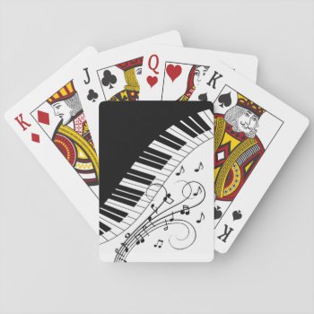 Piano Keyboard Music Design Playing Cards by LwoodMusic at Zazzle
