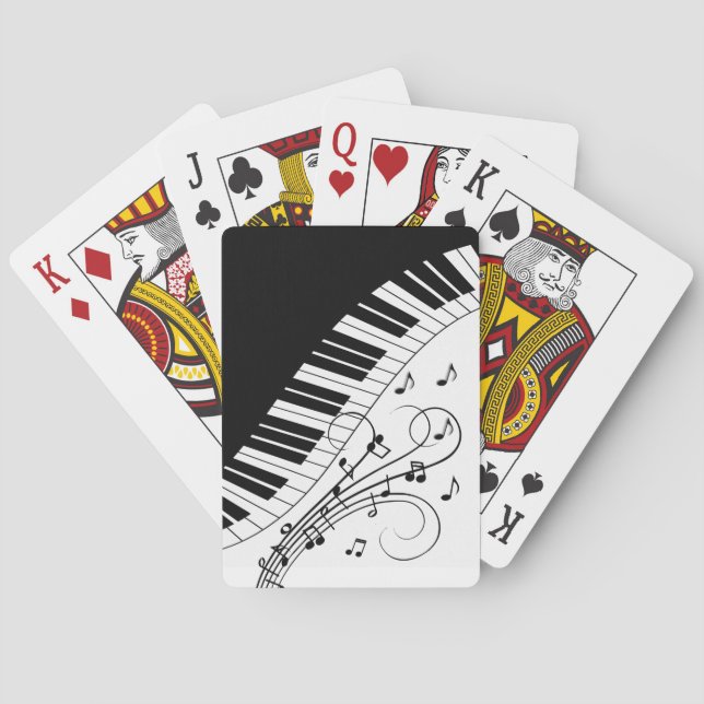 Piano Keyboard Music Design Poker Cards (Back)