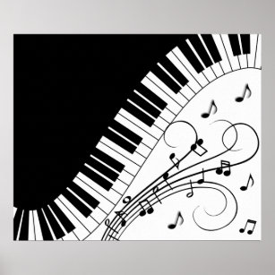 Piano Keyboard Music Design   Poster