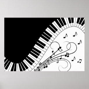 Piano Keyboard Music Design   Poster