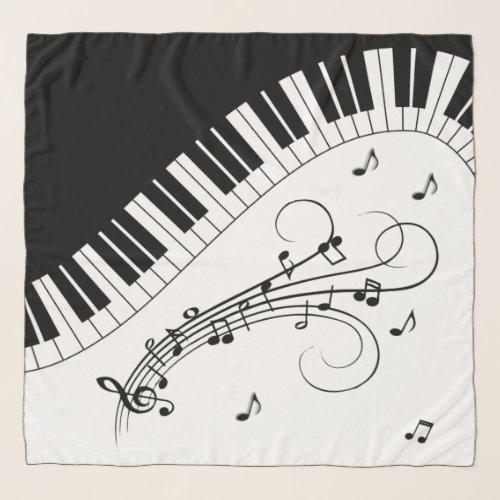 Piano Keyboard Music Design Scarf