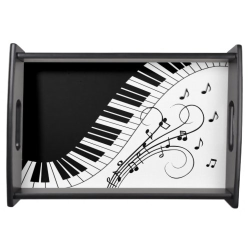 Piano Keyboard Music Design Serving Tray