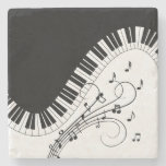 Piano Keyboard Music Design Stone Coaster at Zazzle