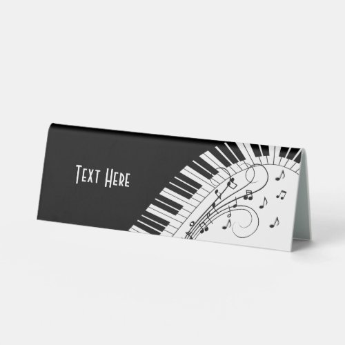 Piano Keyboard Music Design Table Tent Sign