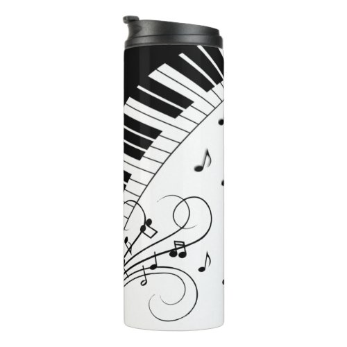 Piano Keyboard Music Design Thermal Tumbler