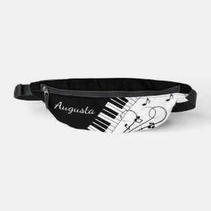 Piano Keyboard Music Design  w/ Name Fanny Pack