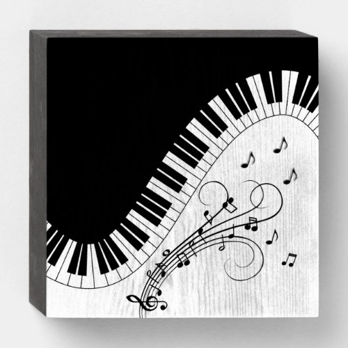 Piano Keyboard Music Design Wooden Box Sign