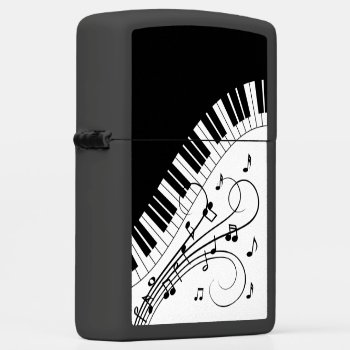 Piano Keyboard Music Design Zippo Lighter by LwoodMusic at Zazzle
