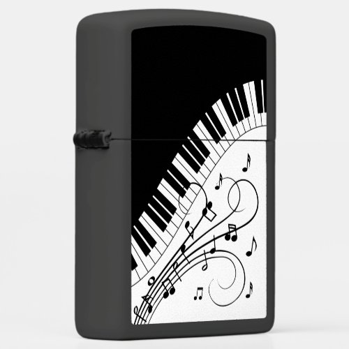 Piano Keyboard Music Design Zippo Lighter