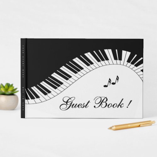 Piano Keyboard Music Guest Book
