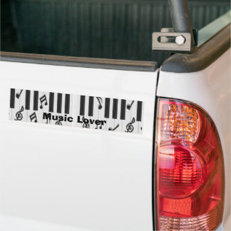 Piano Keyboard Music Lover Bumper Sticker